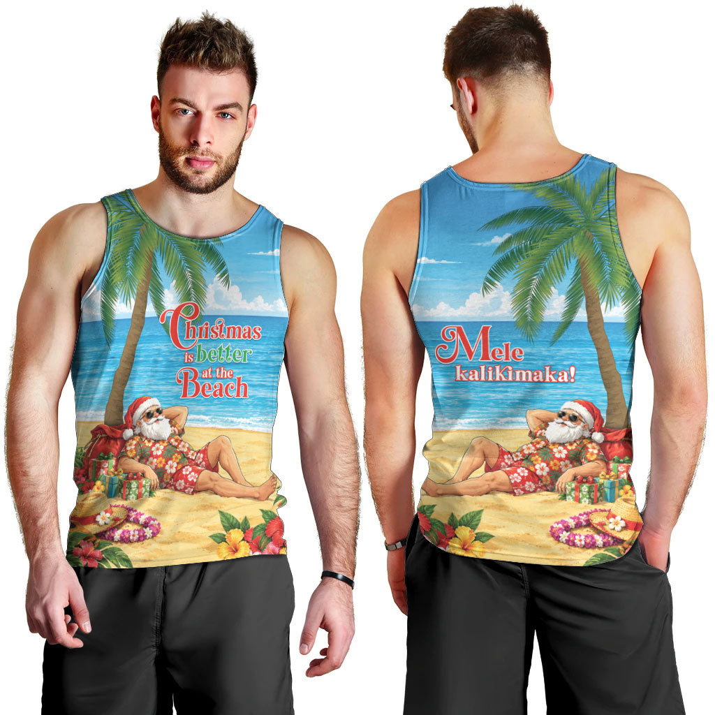 Hawaii Jolly Christmas Men Tank Top Xmas Is Better At The Beach