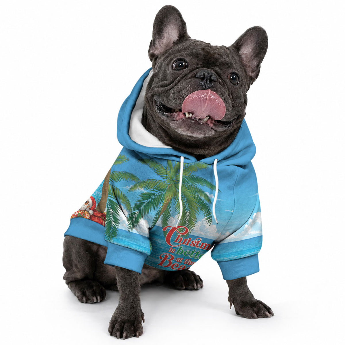 Hawaii Jolly Christmas Pet Hoodie Xmas Is Better At The Beach