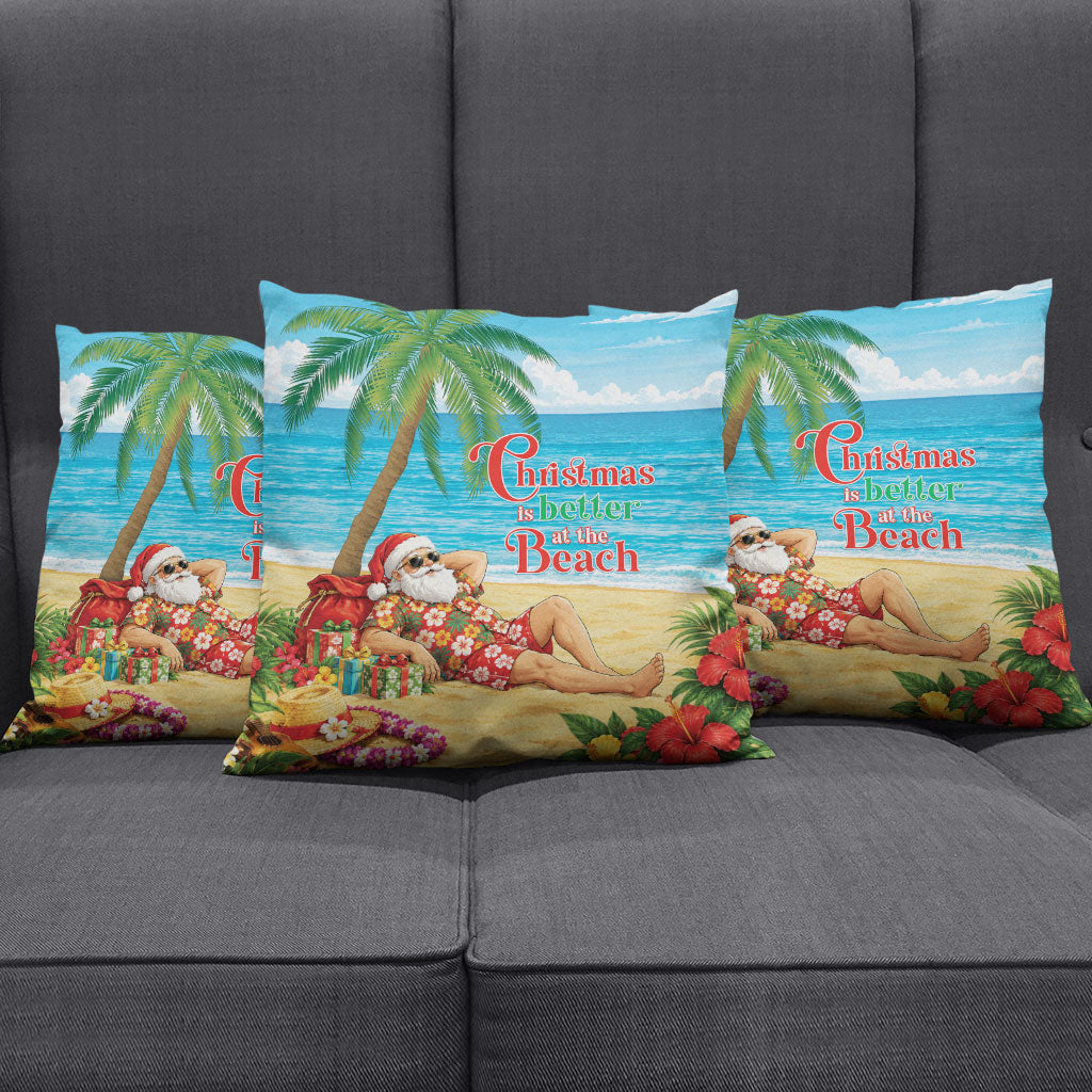 Hawaii Jolly Christmas Pillow Cover Xmas Is Better At The Beach