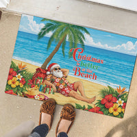 Hawaii Jolly Christmas Rubber Doormat Xmas Is Better At The Beach