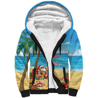 Hawaii Jolly Christmas Sherpa Hoodie Xmas Is Better At The Beach