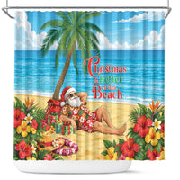 Hawaii Jolly Christmas Shower Curtain Xmas Is Better At The Beach