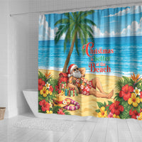 Hawaii Jolly Christmas Shower Curtain Xmas Is Better At The Beach