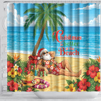 Hawaii Jolly Christmas Shower Curtain Xmas Is Better At The Beach