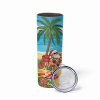 Hawaii Jolly Christmas Skinny Tumbler Xmas Is Better At The Beach LT05 - Polynesian Pride
