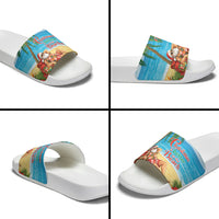 Hawaii Jolly Christmas Slide Sandals Xmas Is Better At The Beach