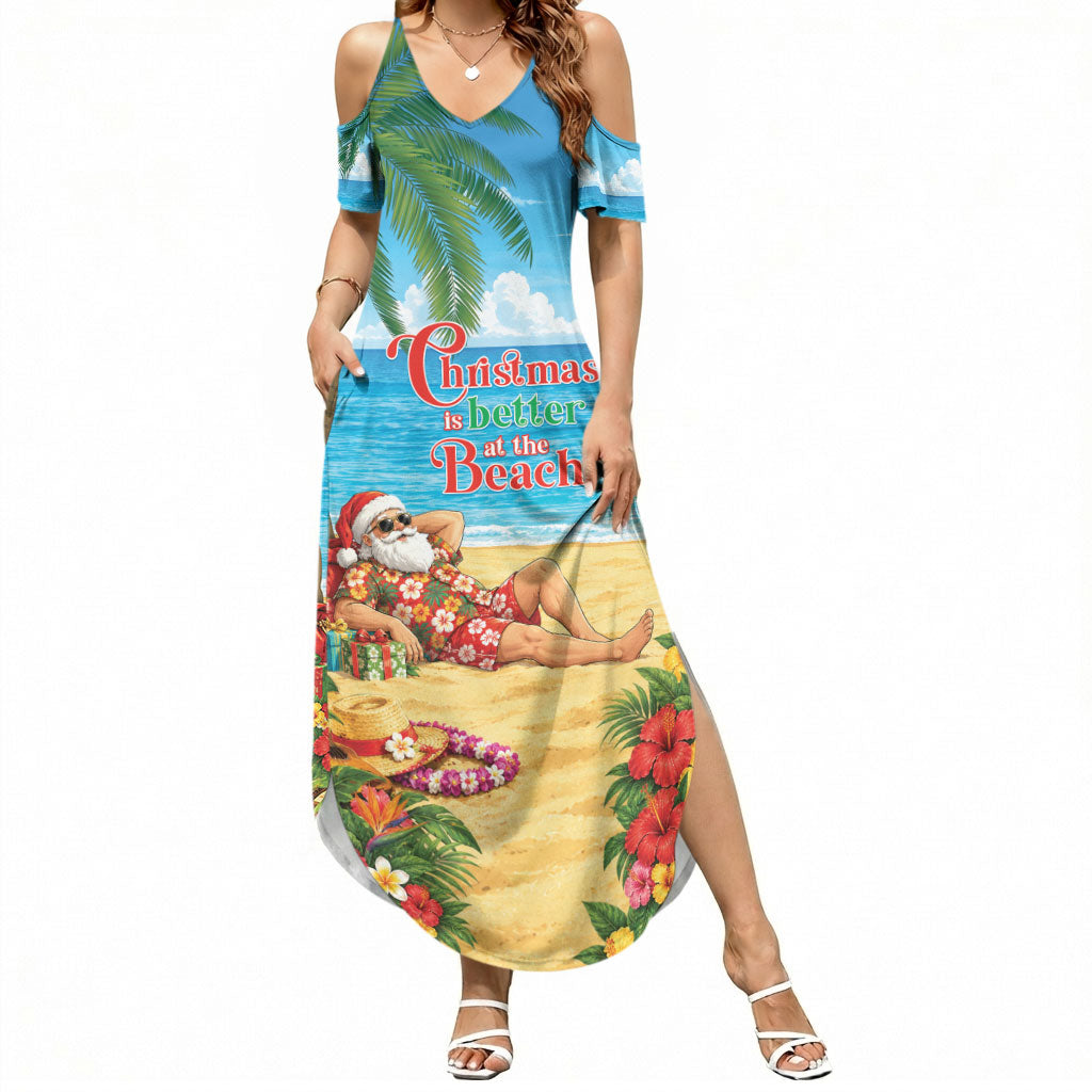 Hawaii Jolly Christmas Summer Maxi Dress Xmas Is Better At The Beach