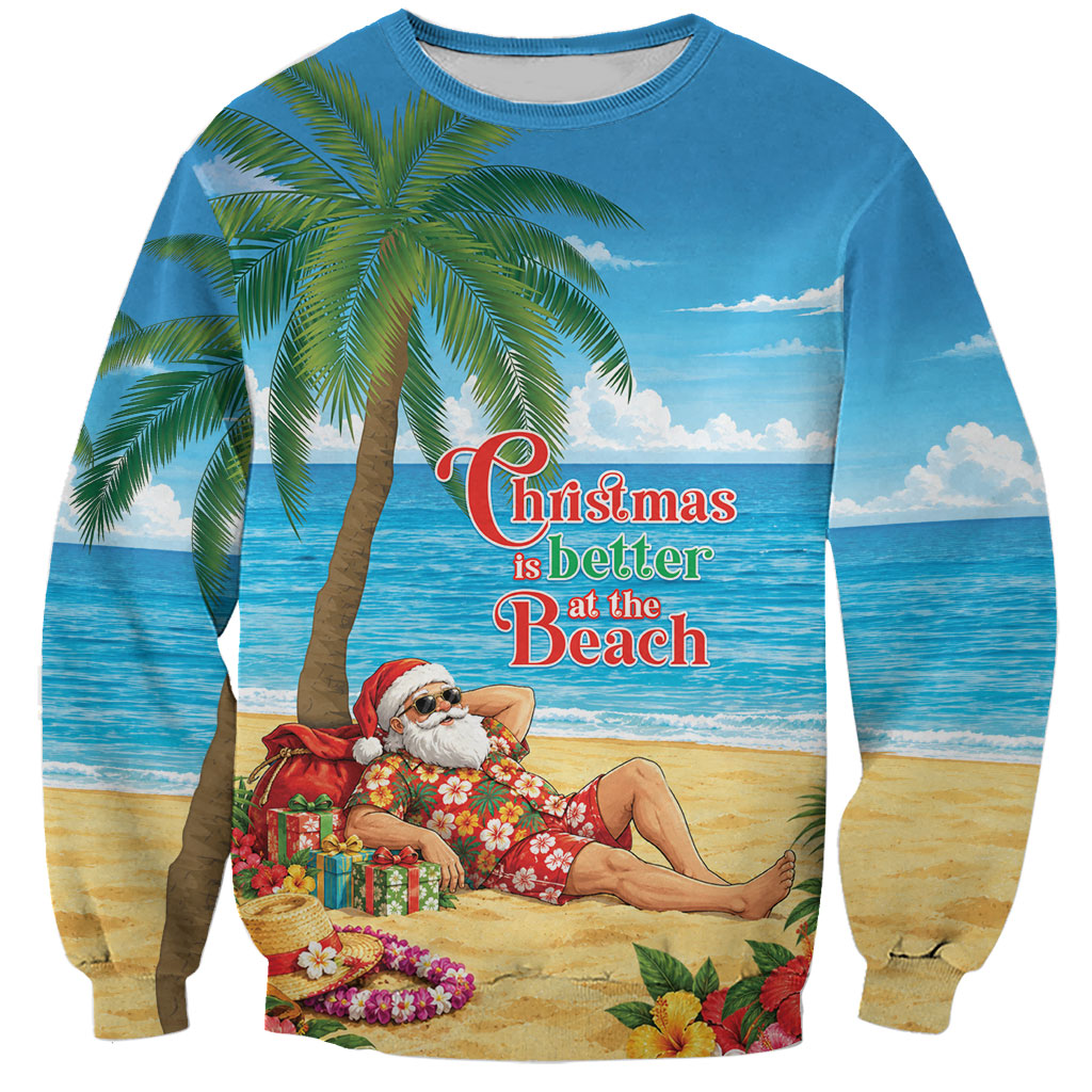 Hawaii Jolly Christmas Sweatshirt Xmas Is Better At The Beach