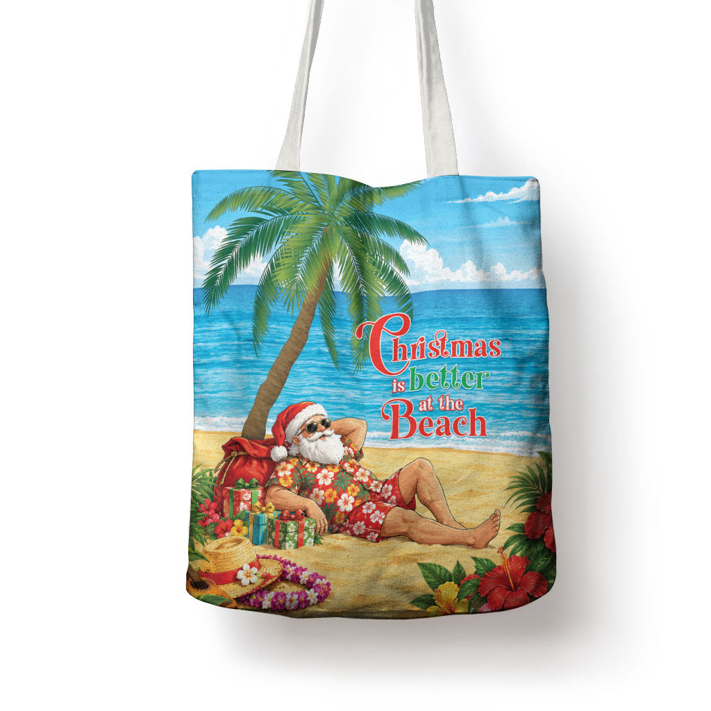 Hawaii Jolly Christmas Tote Bag Xmas Is Better At The Beach