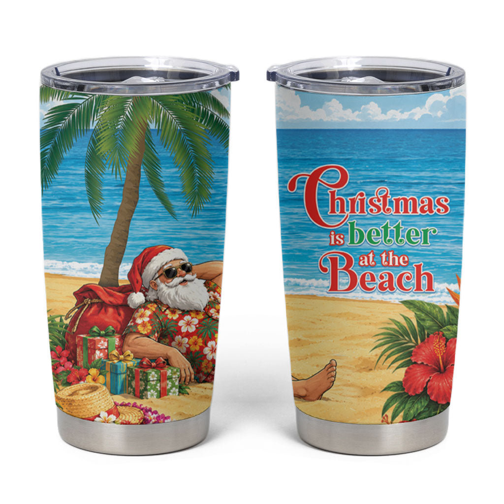 Hawaii Jolly Christmas Tumbler Cup Xmas Is Better At The Beach