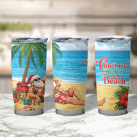 Hawaii Jolly Christmas Tumbler Cup Xmas Is Better At The Beach