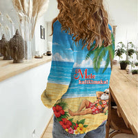 Hawaii Jolly Christmas Women Casual Shirt Xmas Is Better At The Beach LT05 - Polynesian Pride