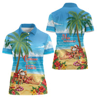 Hawaii Jolly Christmas Women Polo Shirt Xmas Is Better At The Beach LT05 - Polynesian Pride