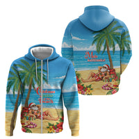 Hawaii Jolly Christmas Zip Hoodie Xmas Is Better At The Beach