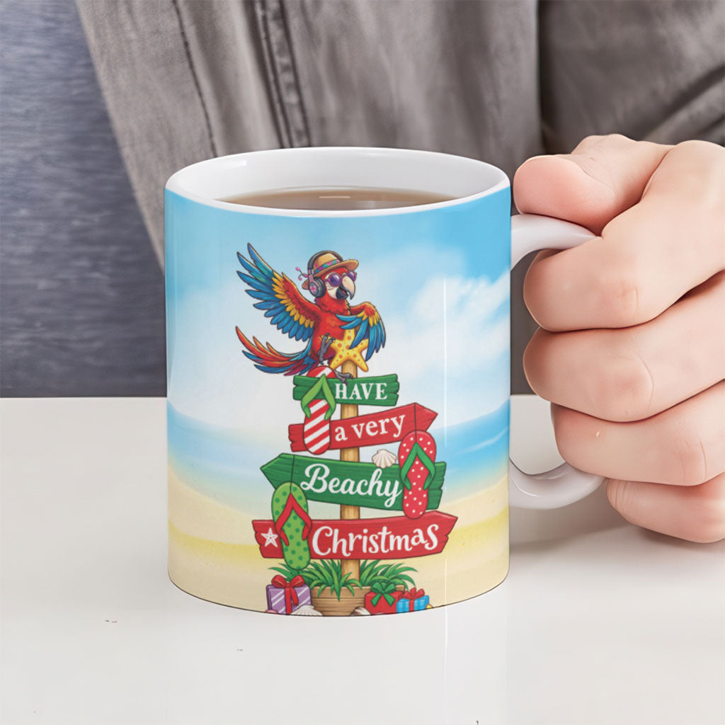Hawaii Christmas Ceramic Mug Have A Very Beachy Christmas