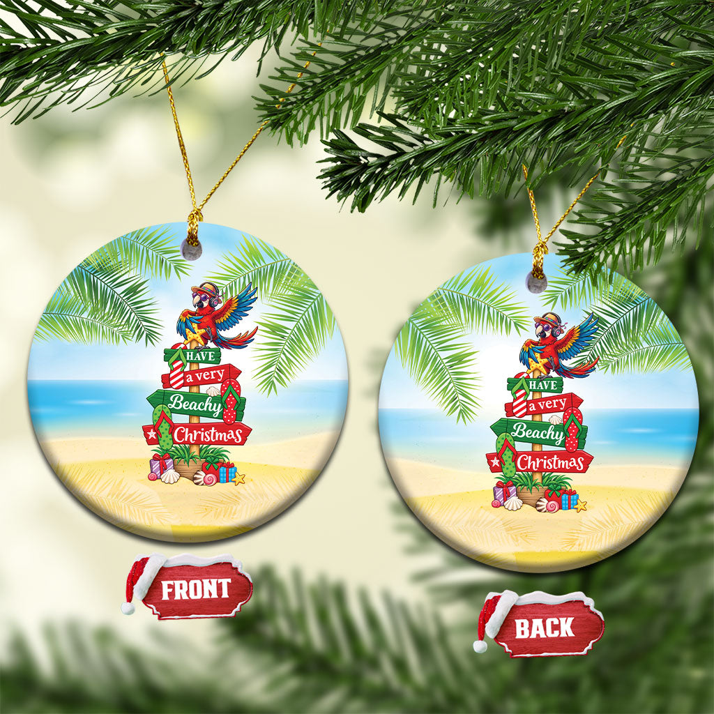Hawaii Christmas Ceramic Ornament Have A Very Beachy Christmas