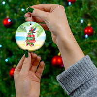 Hawaii Christmas Ceramic Ornament Have A Very Beachy Christmas