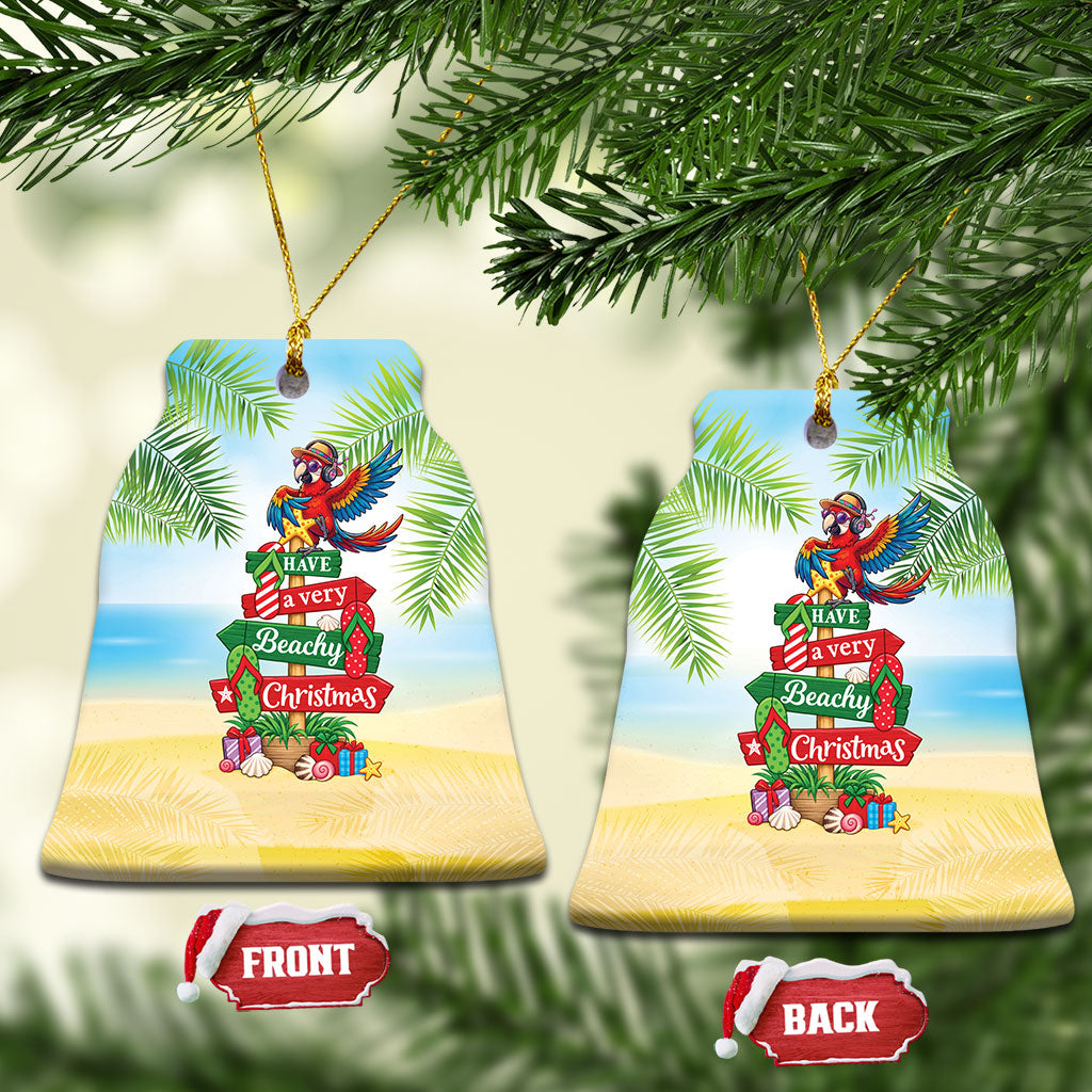 Hawaii Christmas Ceramic Ornament Have A Very Beachy Christmas
