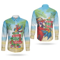 Hawaii Christmas Couples Matching Summer Maxi Dress and Long Sleeve Button Shirt Have A Very Beachy Christmas LT05 - Polynesian Pride