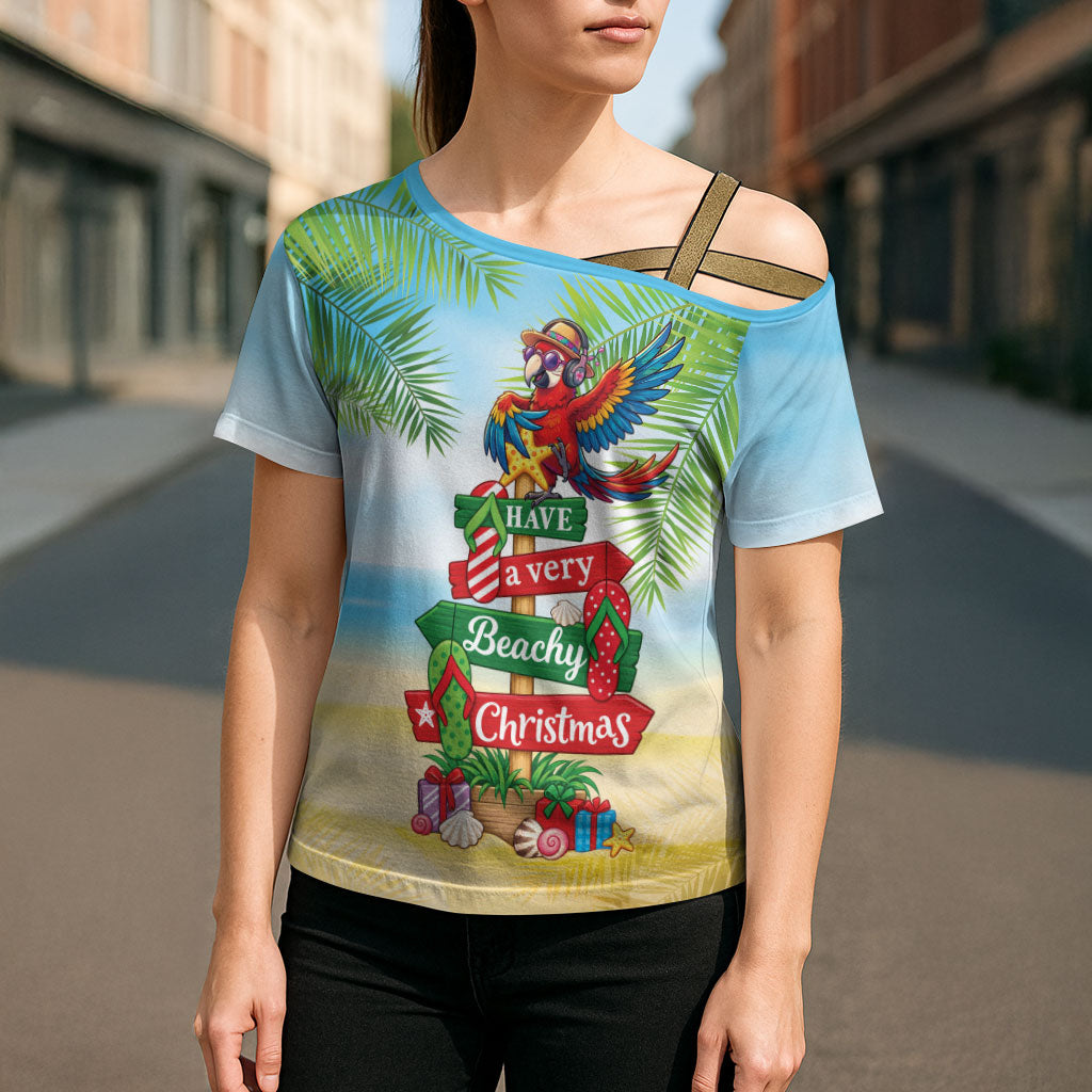 Hawaii Christmas Cross Shoulder Shirt Have A Very Beachy Christmas