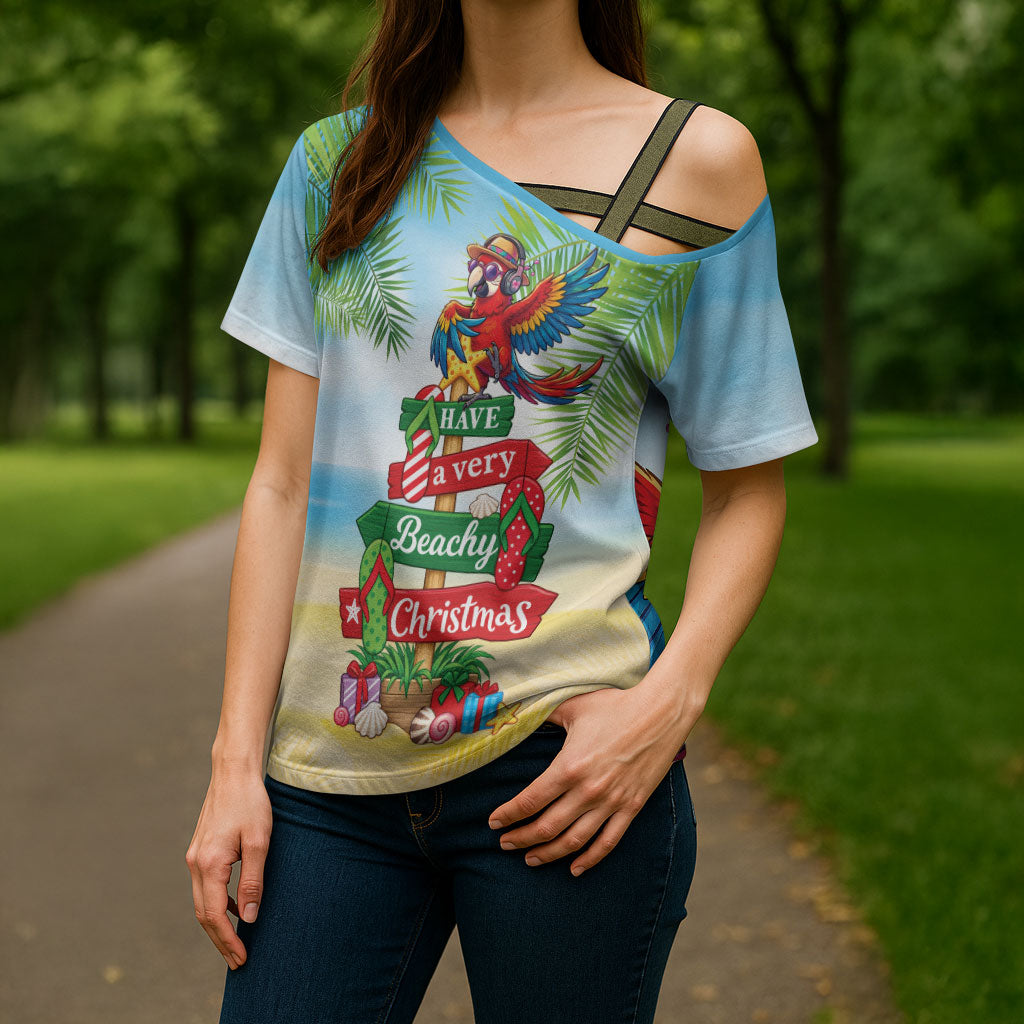 Hawaii Christmas Cross Shoulder Shirt Have A Very Beachy Christmas