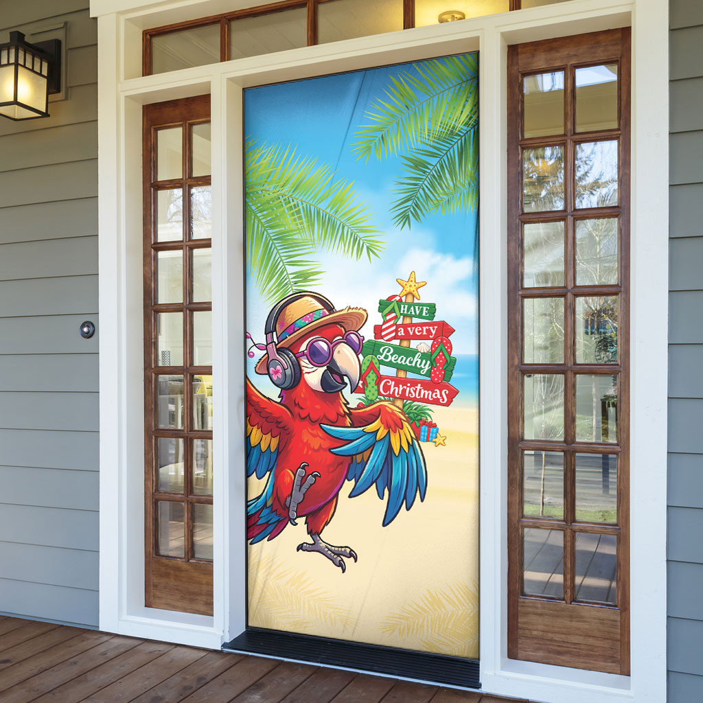 Hawaii Christmas Door Cover Have A Very Beachy Christmas
