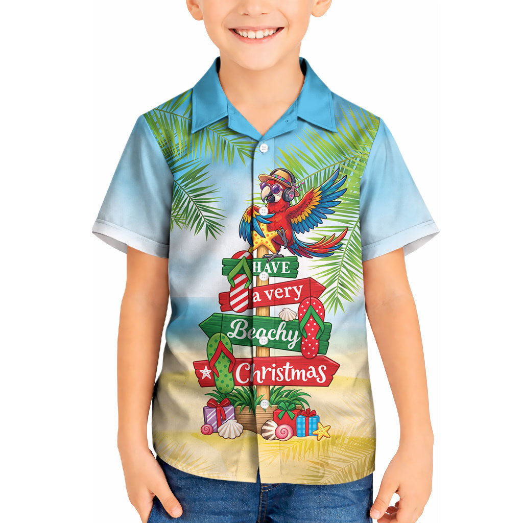 Hawaii Christmas Kid Hawaiian Shirt Have A Very Beachy Christmas