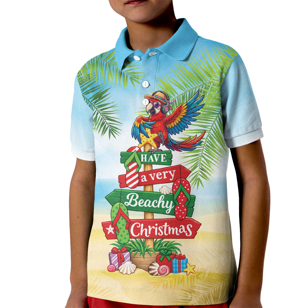 Hawaii Christmas Kid Polo Shirt Have A Very Beachy Christmas