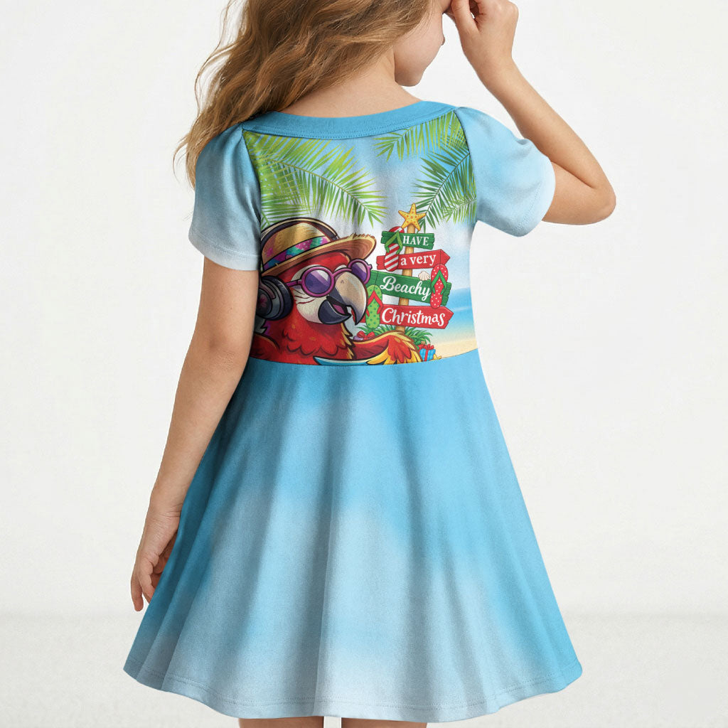 Hawaii Christmas Kid Short Sleeve Dress Have A Very Beachy Christmas