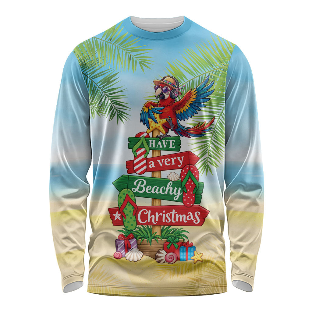 Hawaii Christmas Long Sleeve Shirt Have A Very Beachy Christmas