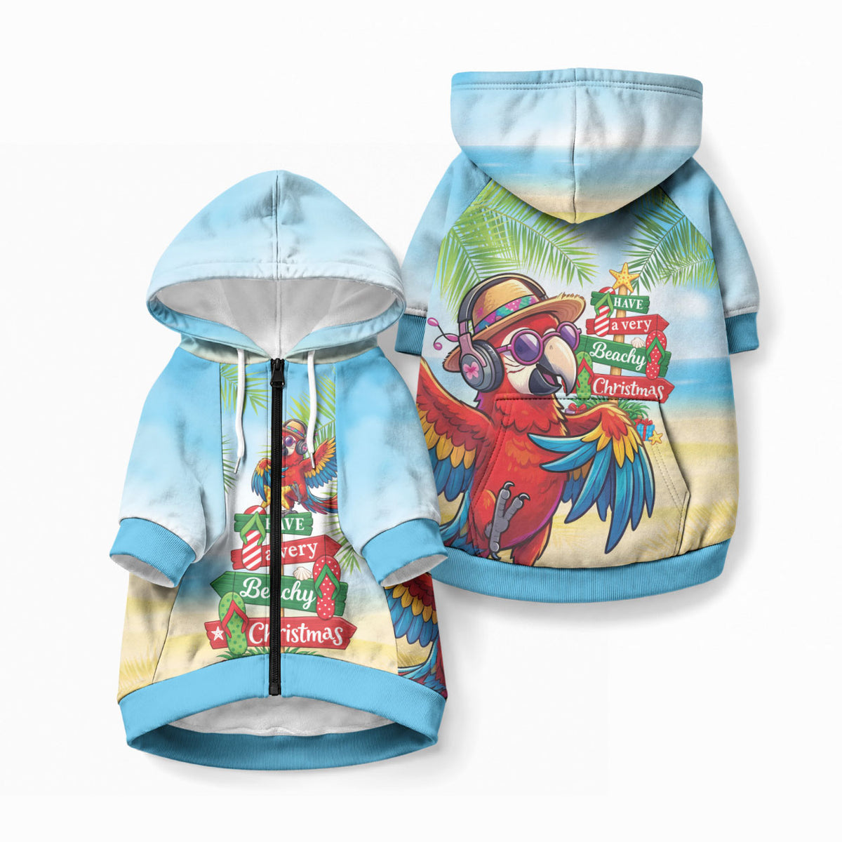 Hawaii Christmas Pet Hoodie Have A Very Beachy Christmas