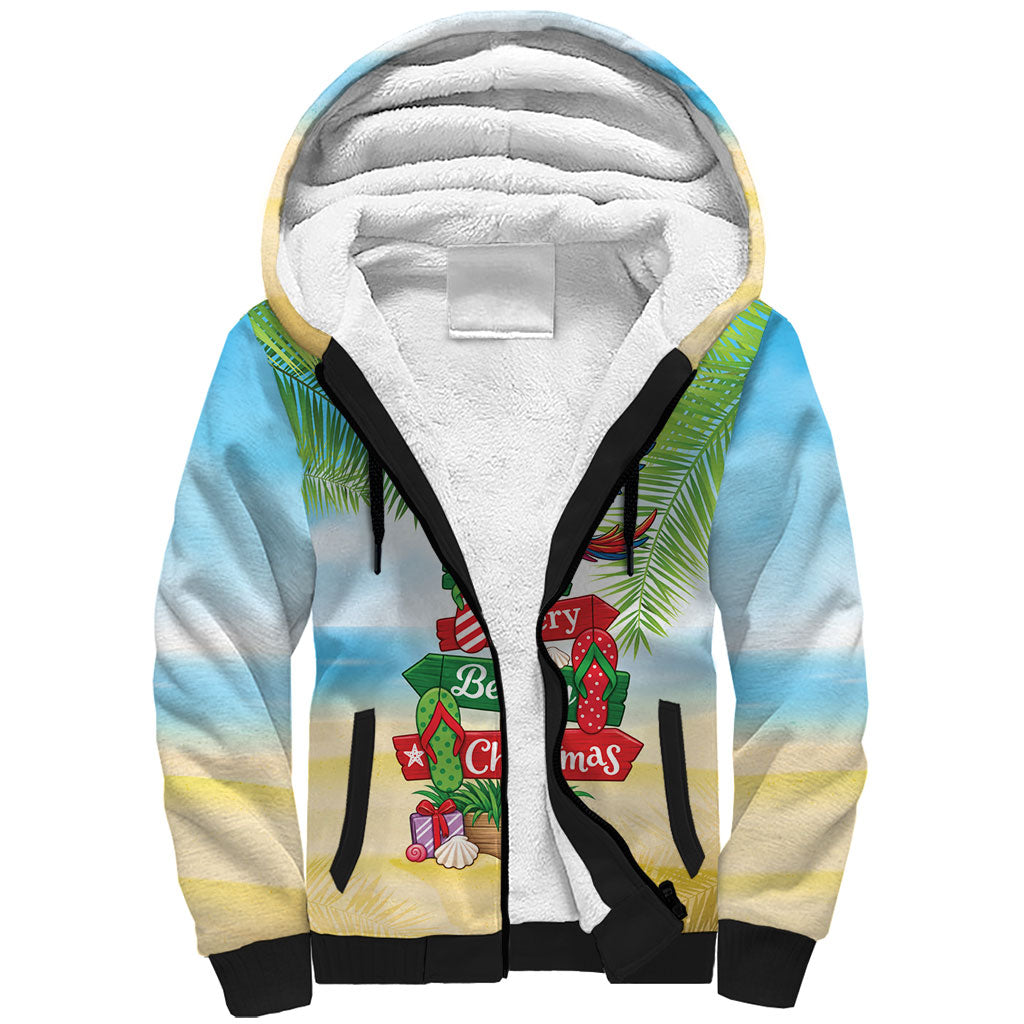 Hawaii Christmas Sherpa Hoodie Have A Very Beachy Christmas