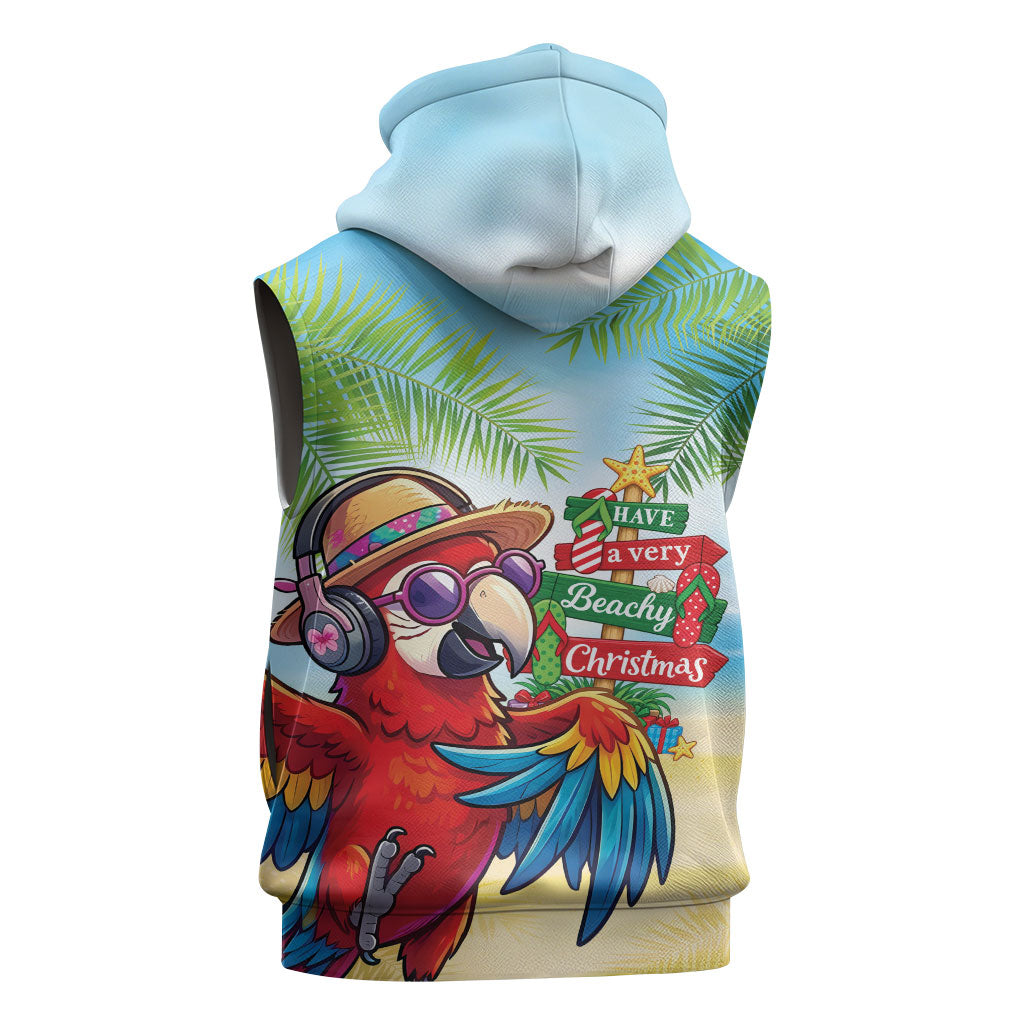 Hawaii Christmas Sleeveless Hoodie Have A Very Beachy Christmas