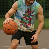 Hawaii Christmas Sleeveless Hoodie Have A Very Beachy Christmas
