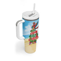 Hawaii Christmas Tumbler With Handle Have A Very Beachy Christmas