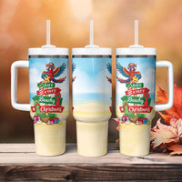 Hawaii Christmas Tumbler With Handle Have A Very Beachy Christmas