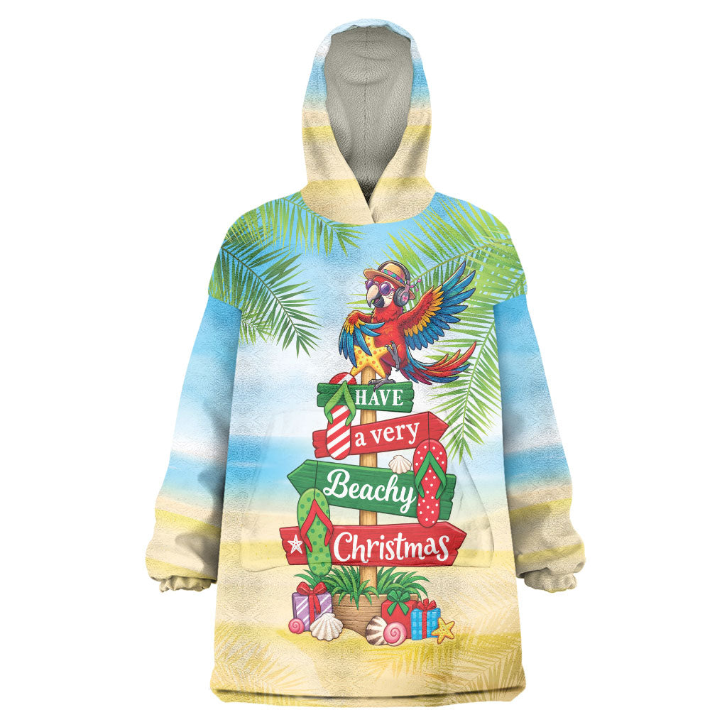 Hawaii Christmas Wearable Blanket Hoodie Have A Very Beachy Christmas