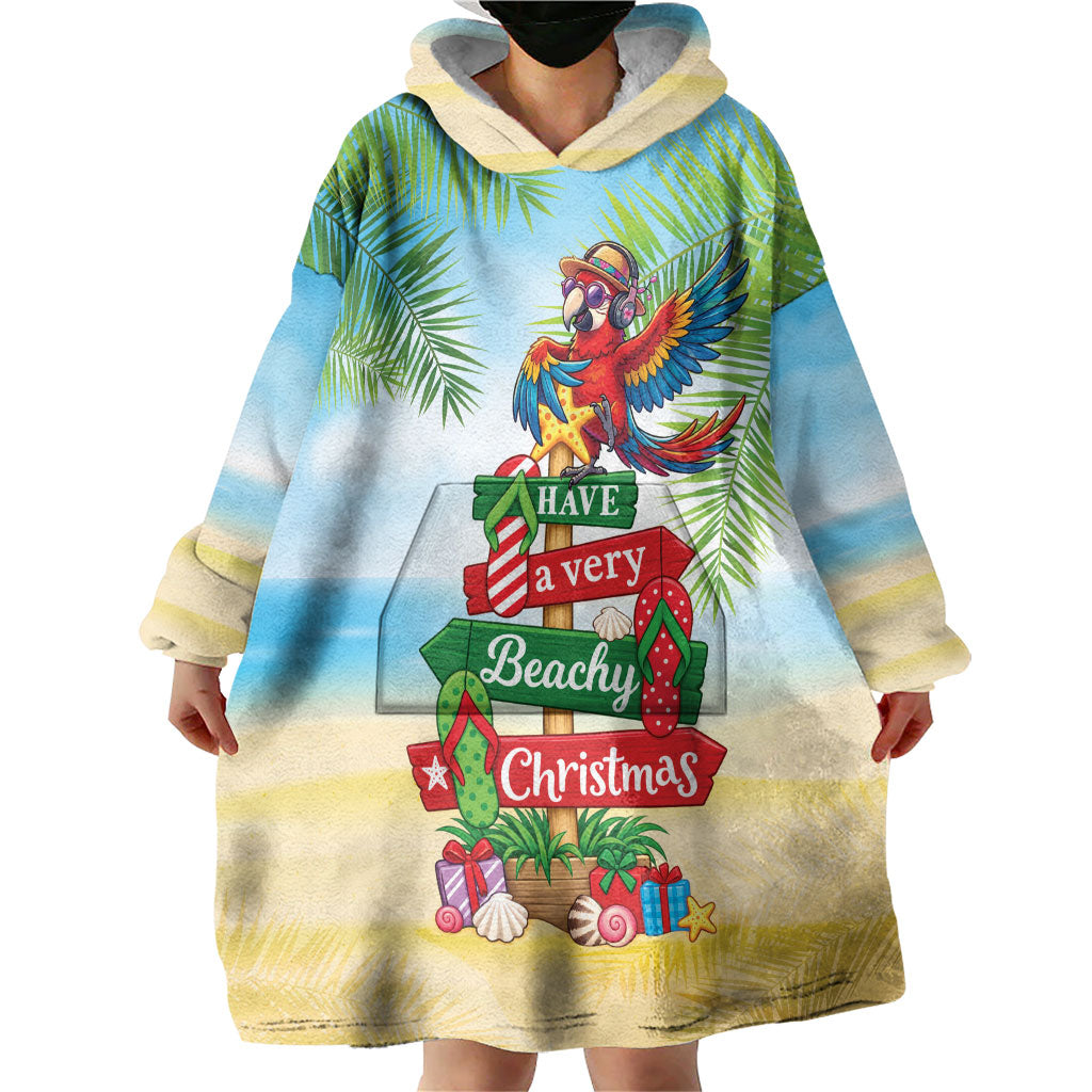Hawaii Christmas Wearable Blanket Hoodie Have A Very Beachy Christmas