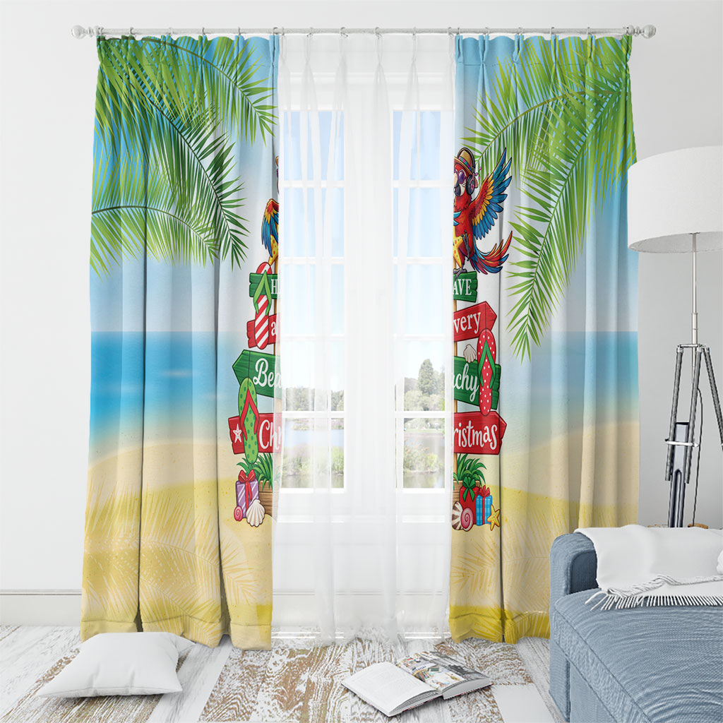 Hawaii Christmas Window Curtain Have A Very Beachy Christmas