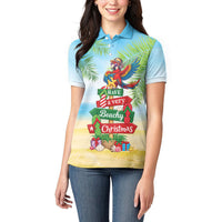 Hawaii Christmas Women Polo Shirt Have A Very Beachy Christmas