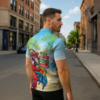 Hawaii Christmas Zipper Polo Shirt Have A Very Beachy Christmas