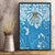 Fiji Spring Break Canvas Wall Art Fijian Tapa Pattern Blue LT05 - Polynesian Pride