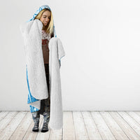 Fiji Spring Break Hooded Blanket Fijian Tapa Pattern Blue LT05 - Polynesian Pride