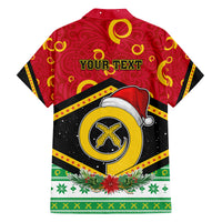 Personalized Vanuatu Christmas Family Matching Off Shoulder Short Dress and Hawaiian Shirt Santa God Yumi LT05 - Polynesian Pride