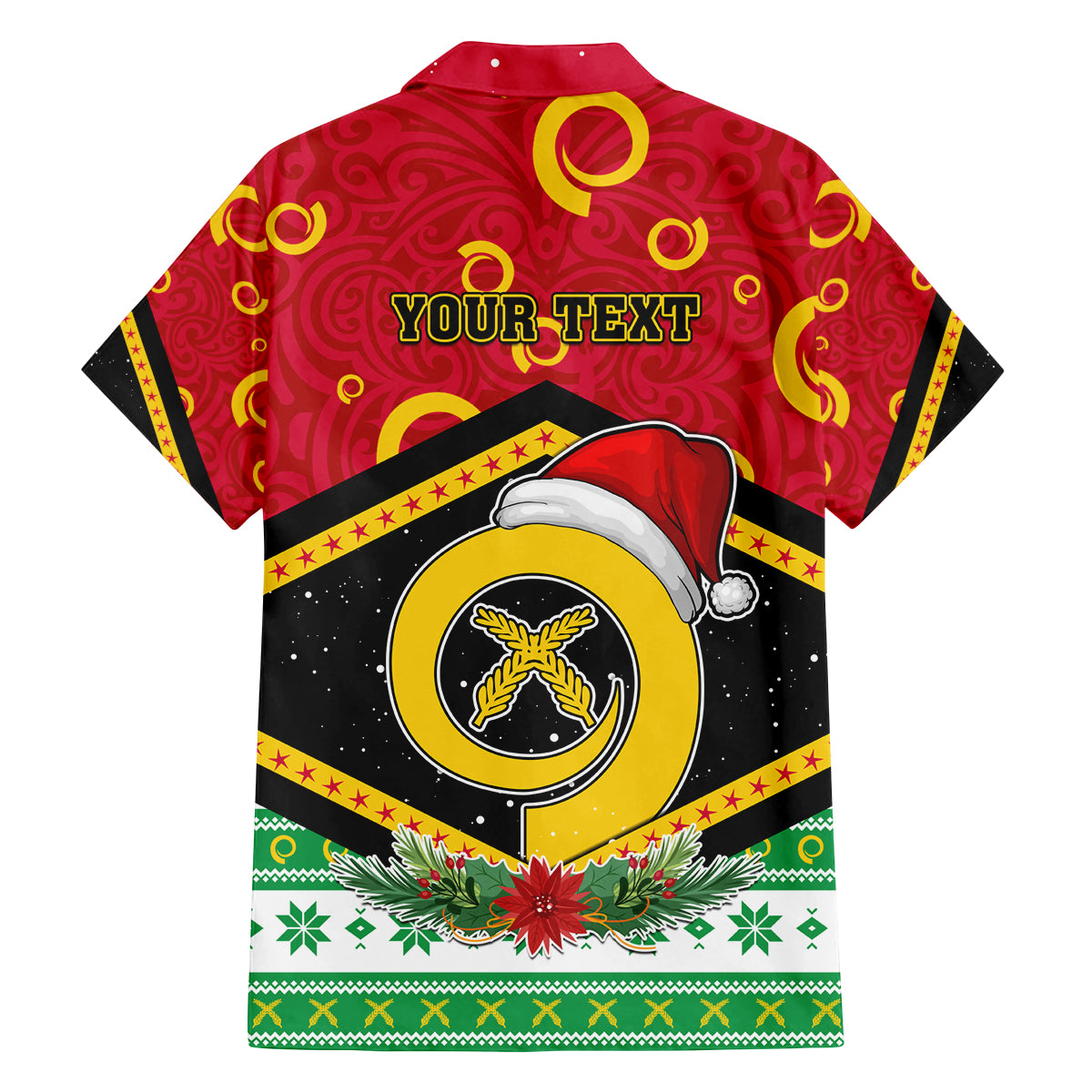 Personalized Vanuatu Christmas Family Matching Summer Maxi Dress and Hawaiian Shirt Santa God Yumi LT05 - Polynesian Pride