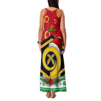 Personalized Vanuatu Christmas Family Matching Tank Maxi Dress and Hawaiian Shirt Santa God Yumi LT05 - Polynesian Pride