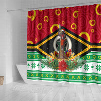 Vanuatu Christmas Shower Curtain Santa God Yumi LT05 - Polynesian Pride