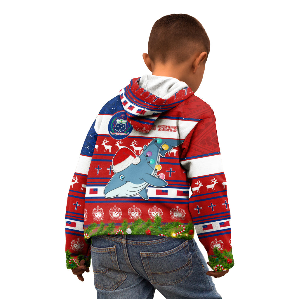 Personalized Samoa Christmas Kid Hoodie Santas Whale Manuia Le Kerisimasi LT05 - Polynesian Pride