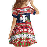 Wallis and Futuna Christmas Family Matching Long Sleeve Bodycon Dress and Hawaiian Shirt Poinsettia Joyeux Noel LT05 - Polynesian Pride