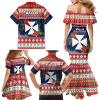 Wallis and Futuna Christmas Family Matching Mermaid Dress and Hawaiian Shirt Poinsettia Joyeux Noel LT05 - Polynesian Pride